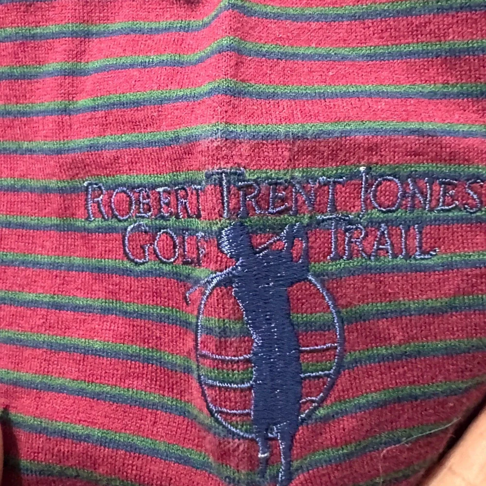 Ralph Lauren Robert Trent jones 100% Pima cotton polo shirt xl striped